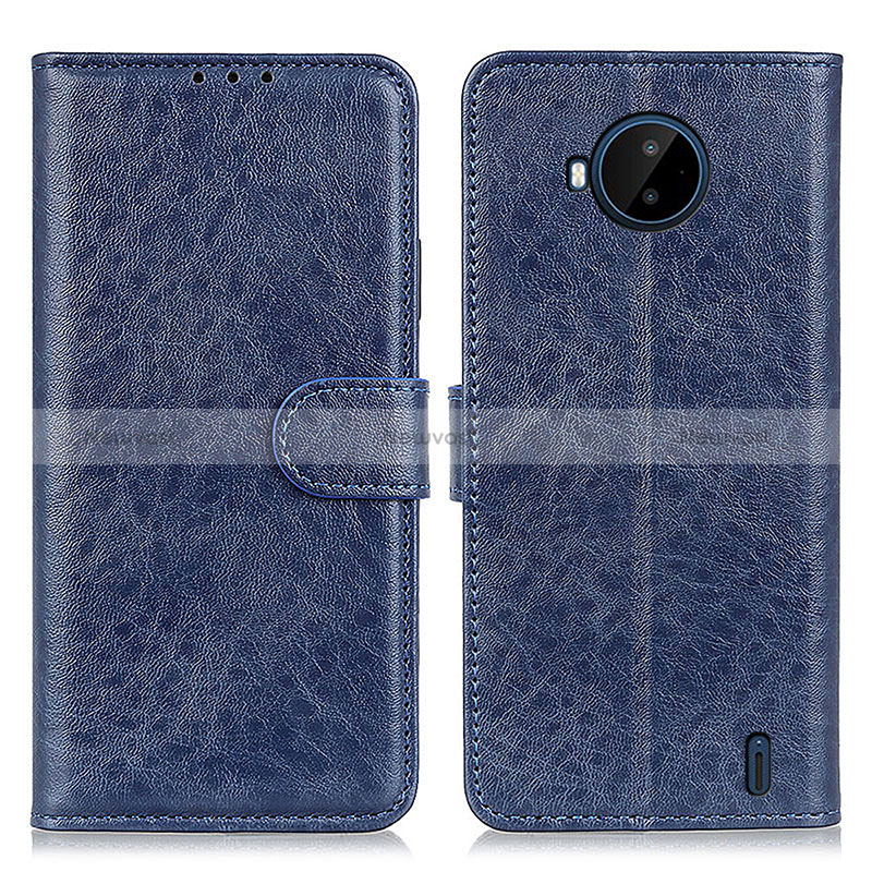 Leather Case Stands Flip Cover Holder A07D for Nokia C20 Plus Blue