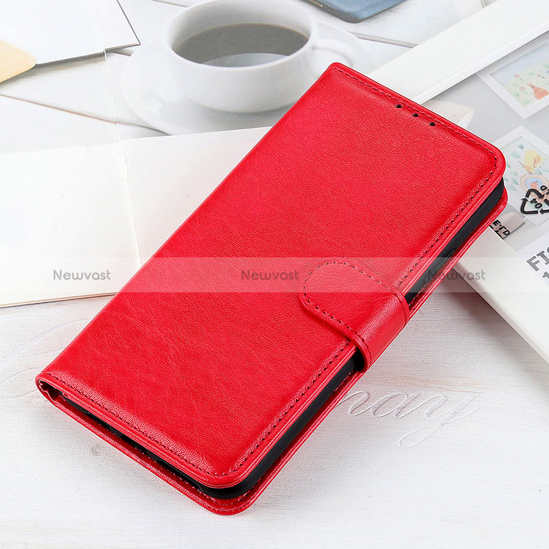 Leather Case Stands Flip Cover Holder A07D for OnePlus 9 Pro 5G Red