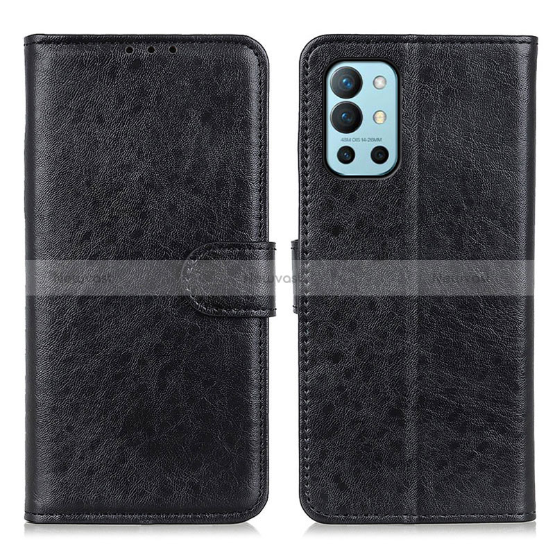 Leather Case Stands Flip Cover Holder A07D for OnePlus 9R 5G Black