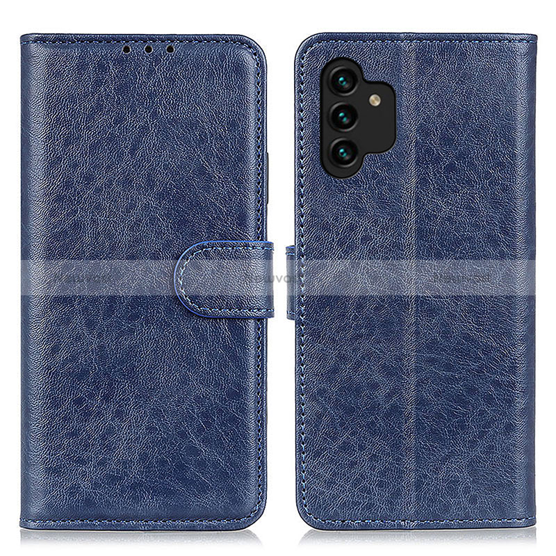 Leather Case Stands Flip Cover Holder A07D for Samsung Galaxy A13 4G Brown