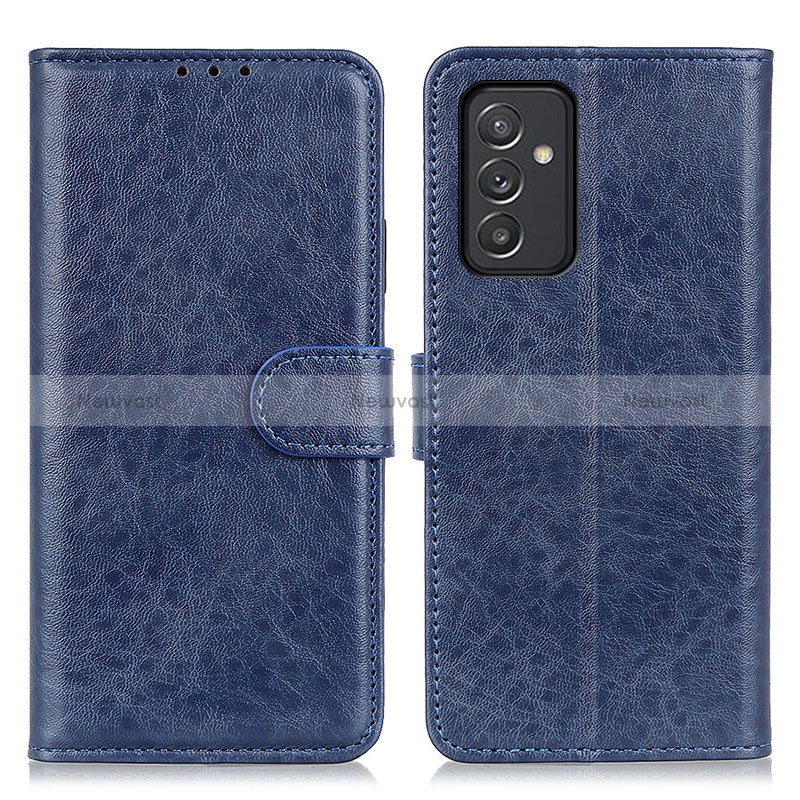 Leather Case Stands Flip Cover Holder A07D for Samsung Galaxy A15 LTE Blue