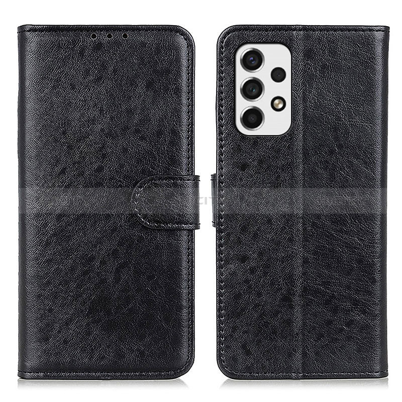 Leather Case Stands Flip Cover Holder A07D for Samsung Galaxy A53 5G Black