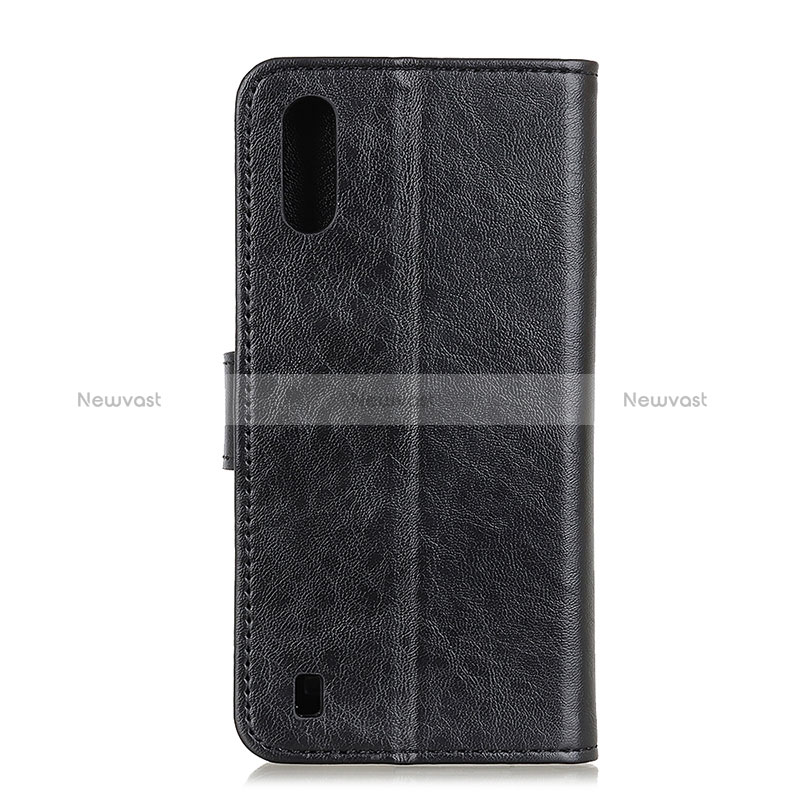 Leather Case Stands Flip Cover Holder A07D for Samsung Galaxy M01