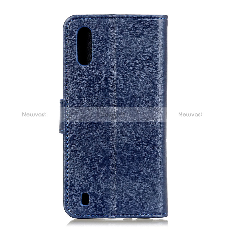 Leather Case Stands Flip Cover Holder A07D for Samsung Galaxy M01