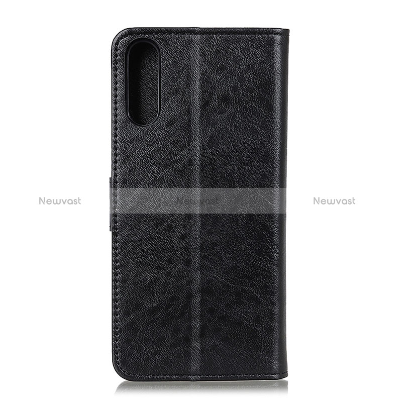 Leather Case Stands Flip Cover Holder A07D for Samsung Galaxy M02