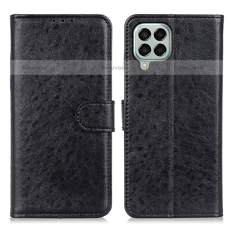 Leather Case Stands Flip Cover Holder A07D for Samsung Galaxy M33 5G Black