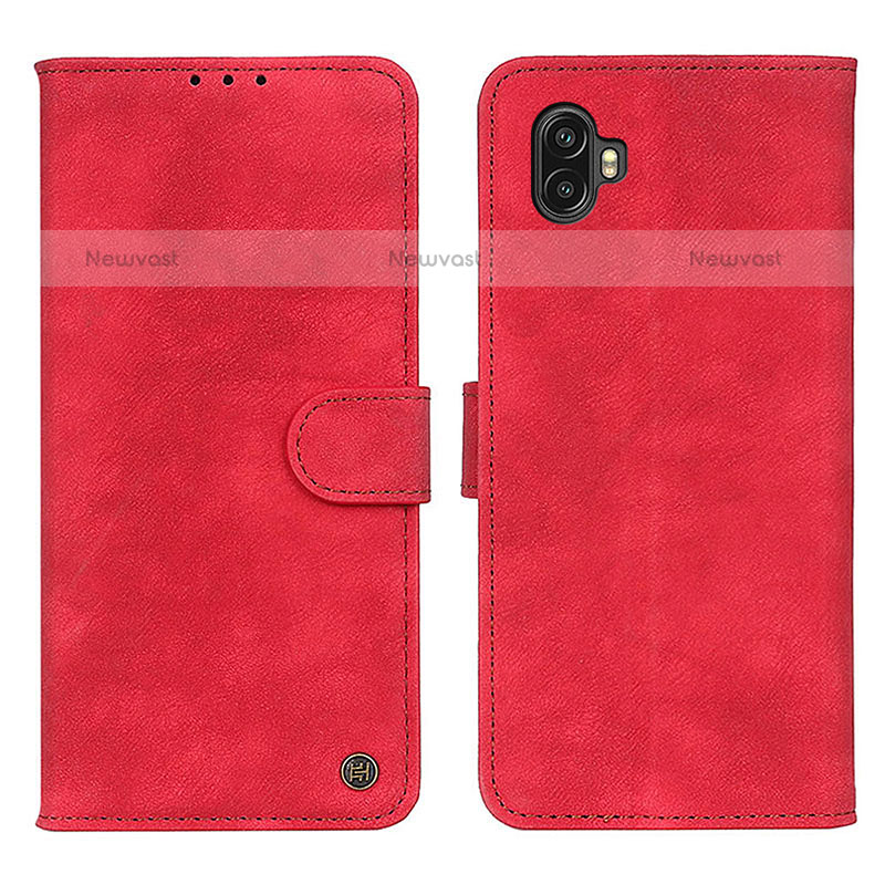 Leather Case Stands Flip Cover Holder A07D for Samsung Galaxy Xcover Pro 2 5G Red