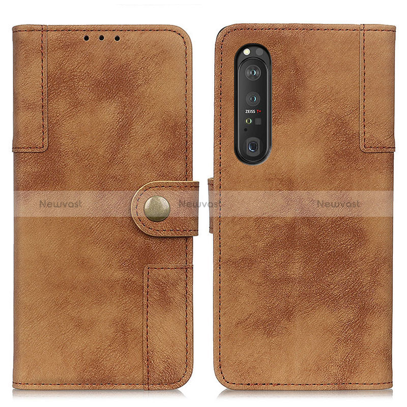 Leather Case Stands Flip Cover Holder A07D for Sony Xperia 1 III