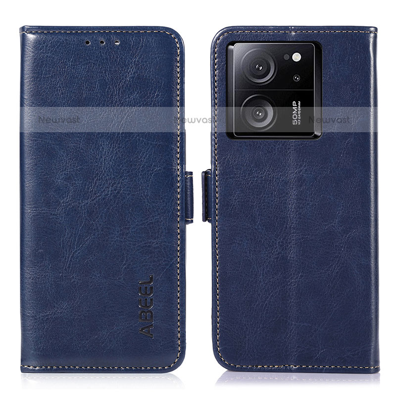 Leather Case Stands Flip Cover Holder A07D for Xiaomi Redmi K60 Ultra 5G Blue