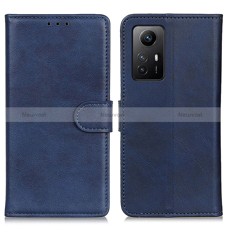 Leather Case Stands Flip Cover Holder A07D for Xiaomi Redmi Note 12S Blue