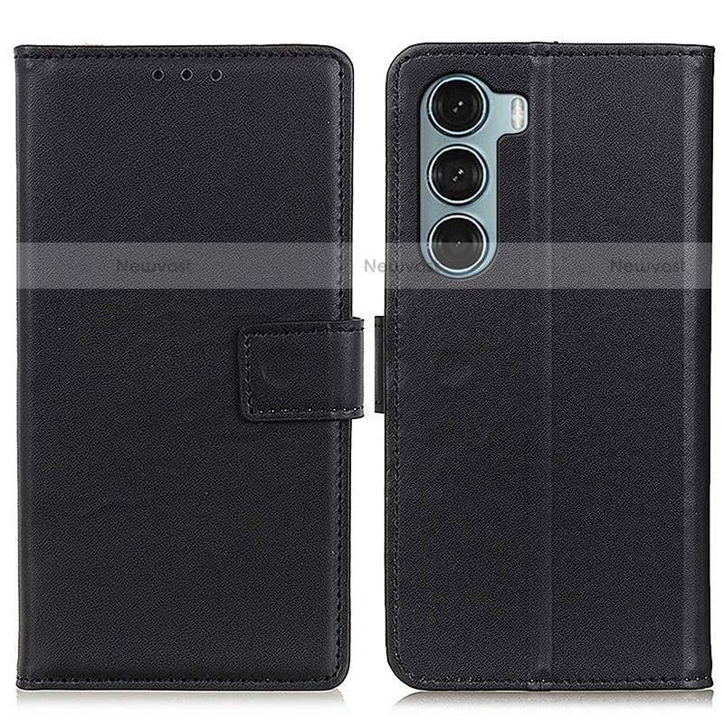 Leather Case Stands Flip Cover Holder A08D for Motorola Moto Edge S30 5G Black