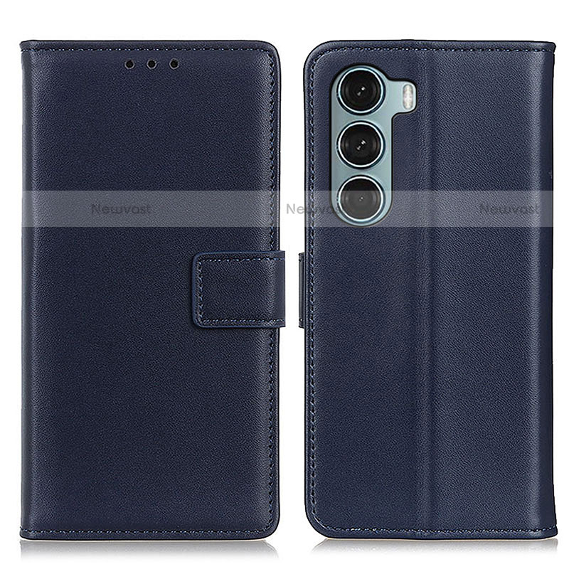 Leather Case Stands Flip Cover Holder A08D for Motorola Moto Edge S30 5G Blue