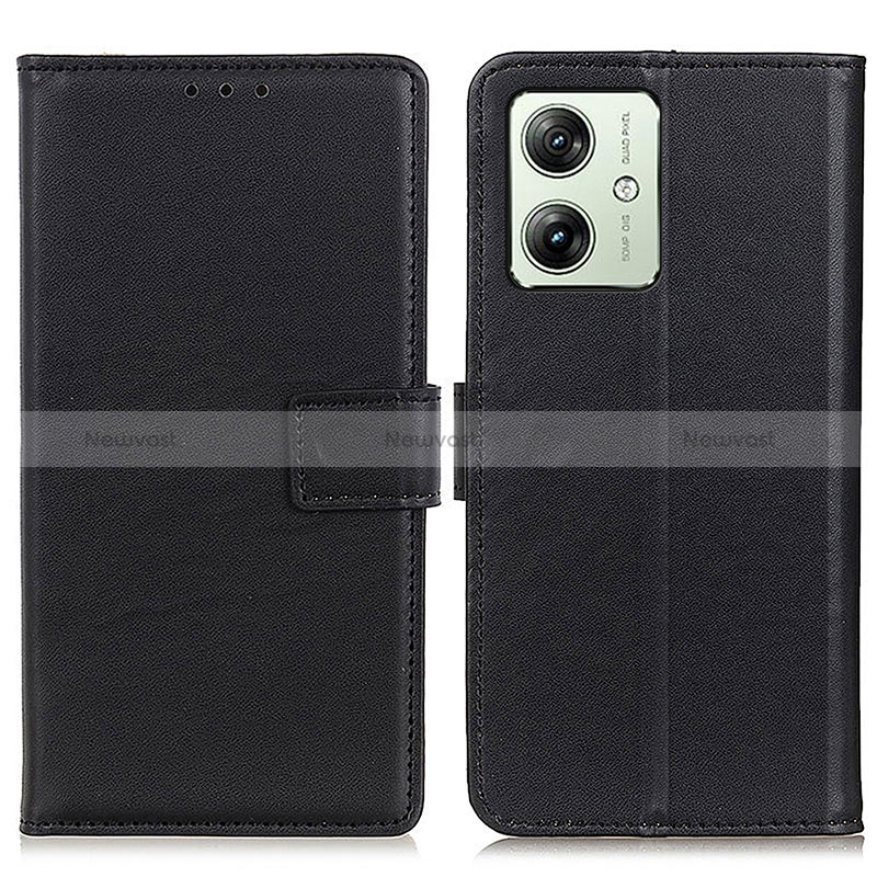 Leather Case Stands Flip Cover Holder A08D for Motorola Moto G54 5G