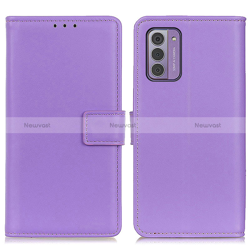 Leather Case Stands Flip Cover Holder A08D for Nokia G310 5G Purple