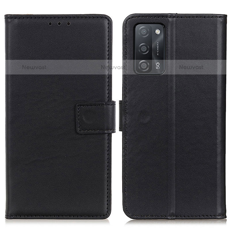 Leather Case Stands Flip Cover Holder A08D for Oppo A55 5G