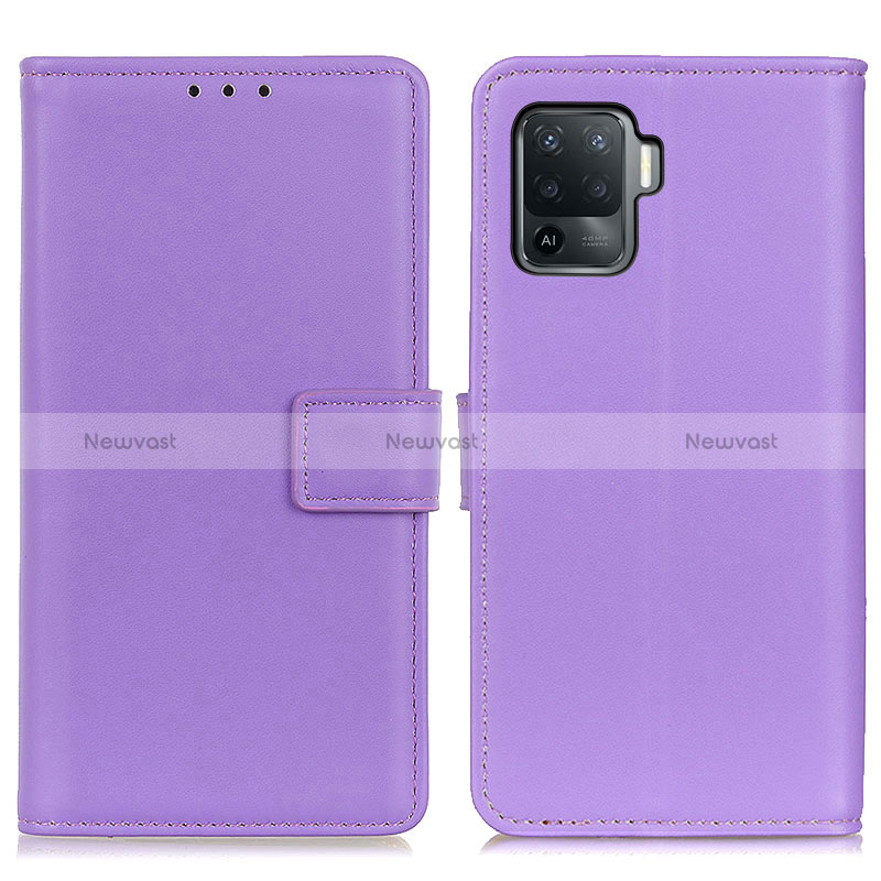 Leather Case Stands Flip Cover Holder A08D for Oppo Reno5 F