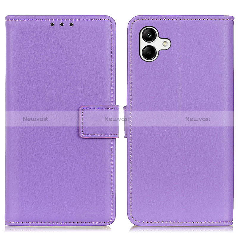 Leather Case Stands Flip Cover Holder A08D for Samsung Galaxy A04 4G Purple