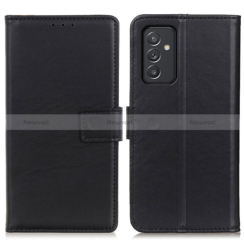 Leather Case Stands Flip Cover Holder A08D for Samsung Galaxy A15 5G Black