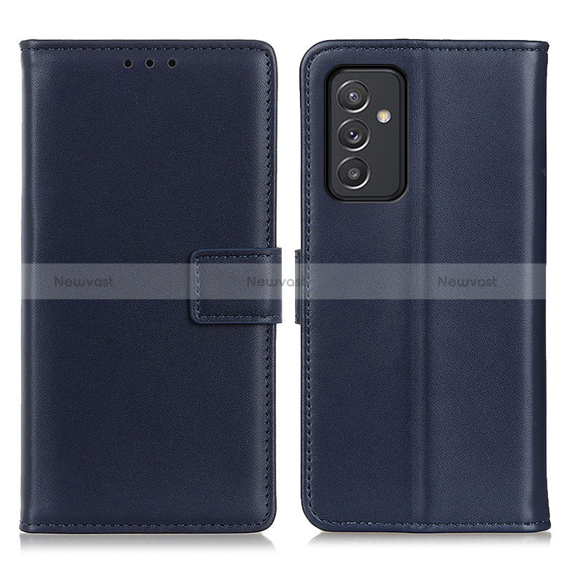 Leather Case Stands Flip Cover Holder A08D for Samsung Galaxy A15 5G Blue