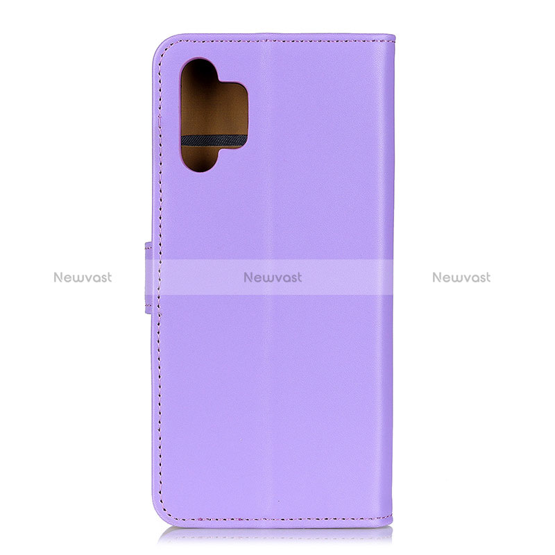 Leather Case Stands Flip Cover Holder A08D for Samsung Galaxy A32 5G Purple