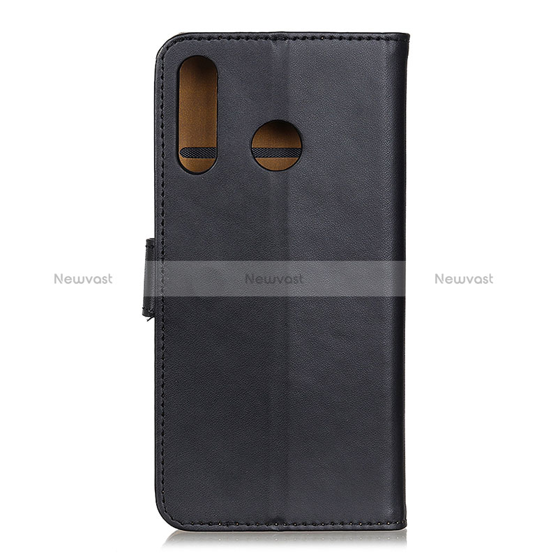 Leather Case Stands Flip Cover Holder A08D for Samsung Galaxy A70E Black