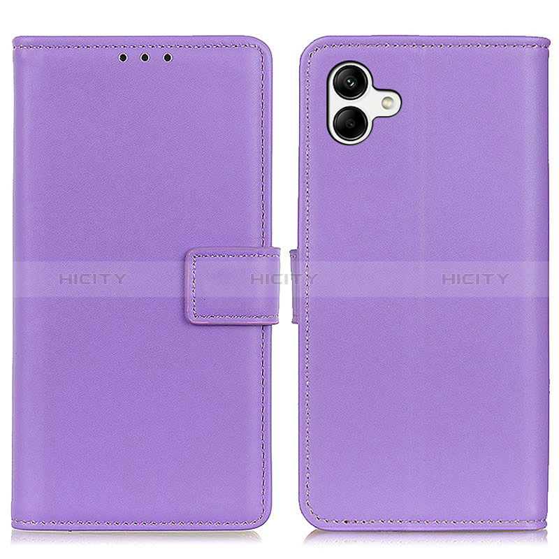 Leather Case Stands Flip Cover Holder A08D for Samsung Galaxy F04 Purple