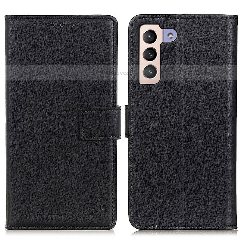 Leather Case Stands Flip Cover Holder A08D for Samsung Galaxy S21 FE 5G Black