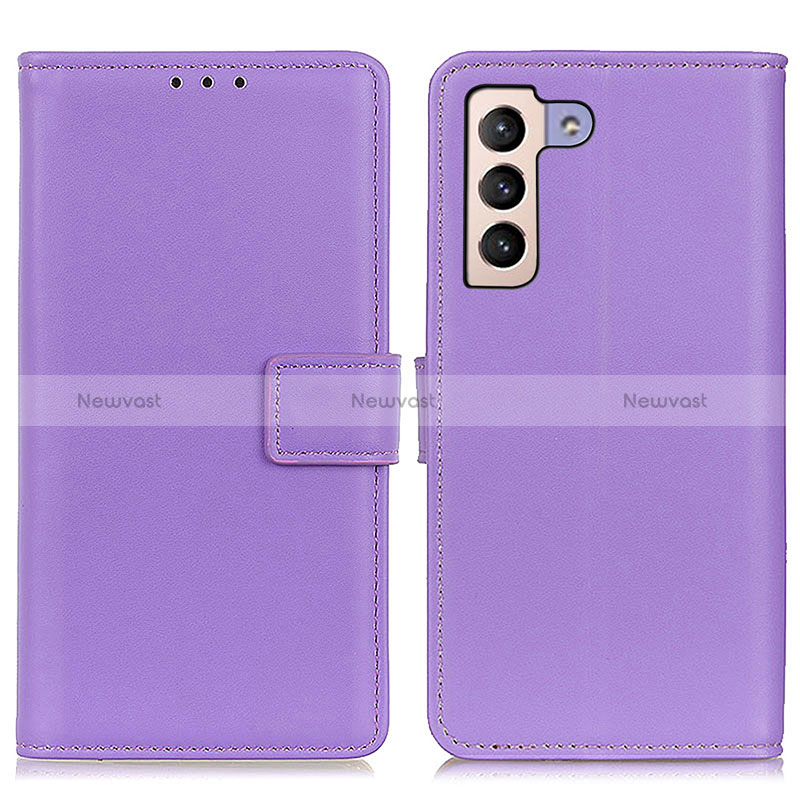 Leather Case Stands Flip Cover Holder A08D for Samsung Galaxy S24 Plus 5G Purple