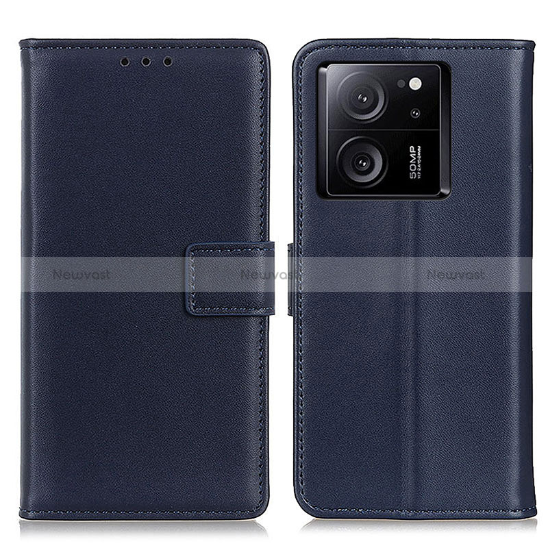 Leather Case Stands Flip Cover Holder A08D for Xiaomi Mi 13T 5G Blue