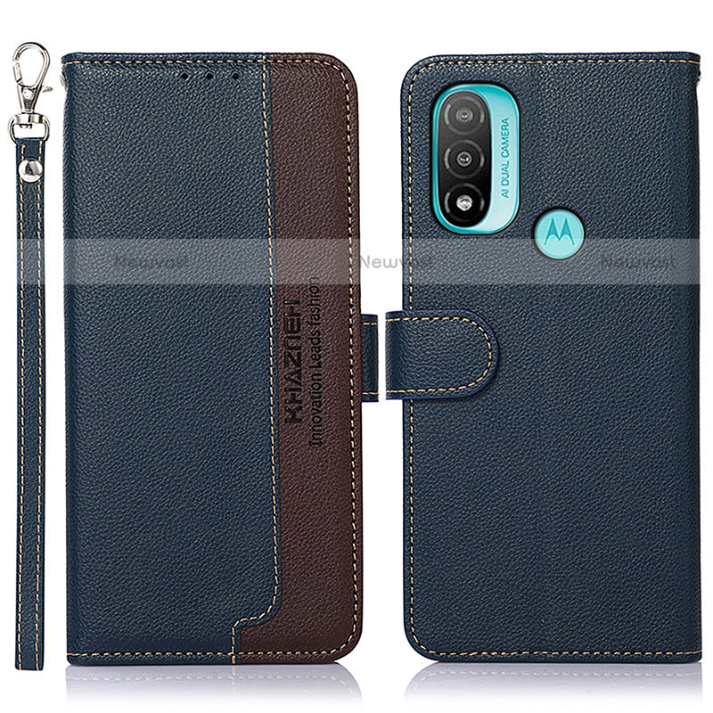 Leather Case Stands Flip Cover Holder A09D for Motorola Moto E20