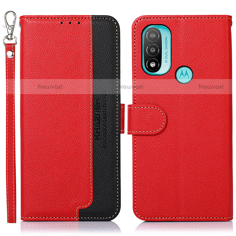 Leather Case Stands Flip Cover Holder A09D for Motorola Moto E20