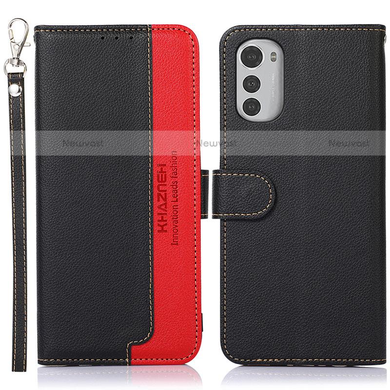 Leather Case Stands Flip Cover Holder A09D for Motorola Moto E32