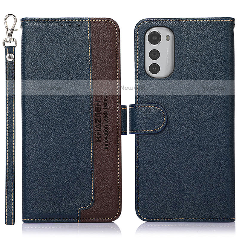 Leather Case Stands Flip Cover Holder A09D for Motorola Moto E32s