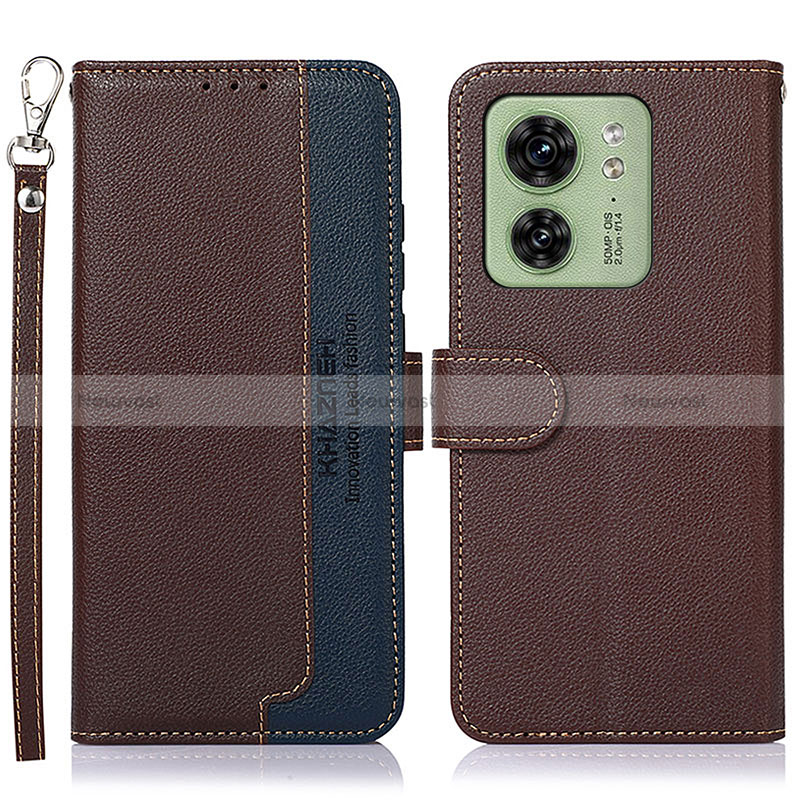 Leather Case Stands Flip Cover Holder A09D for Motorola Moto Edge (2023) 5G
