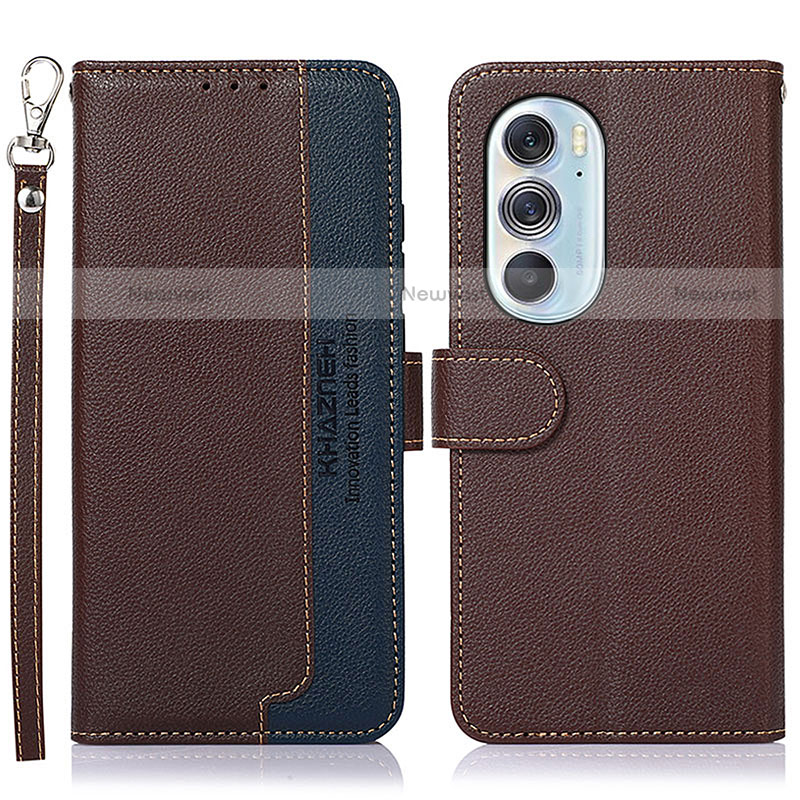 Leather Case Stands Flip Cover Holder A09D for Motorola Moto Edge 30 Pro 5G