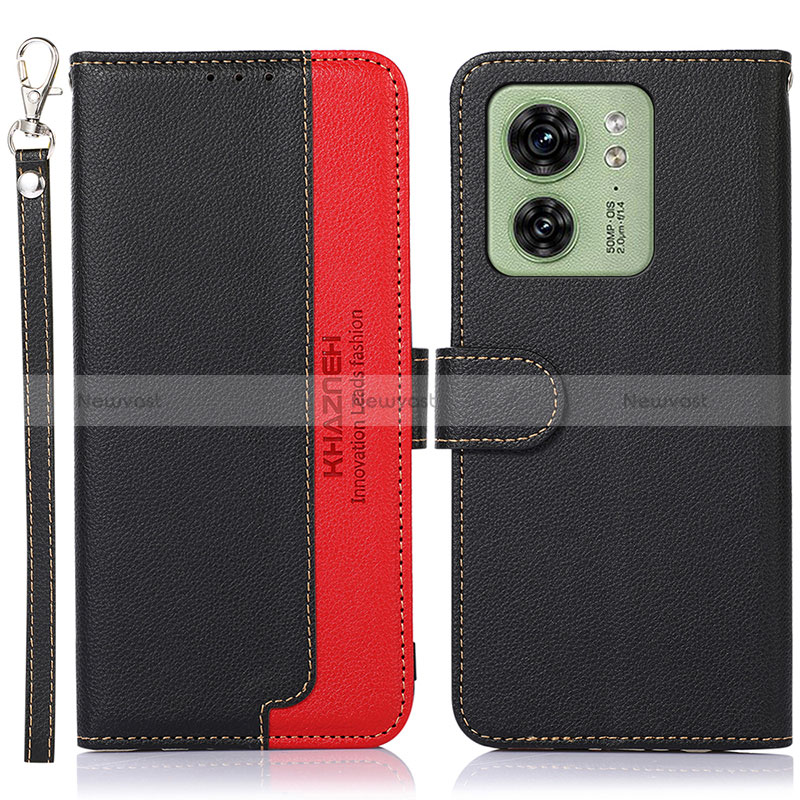 Leather Case Stands Flip Cover Holder A09D for Motorola Moto Edge 40 5G