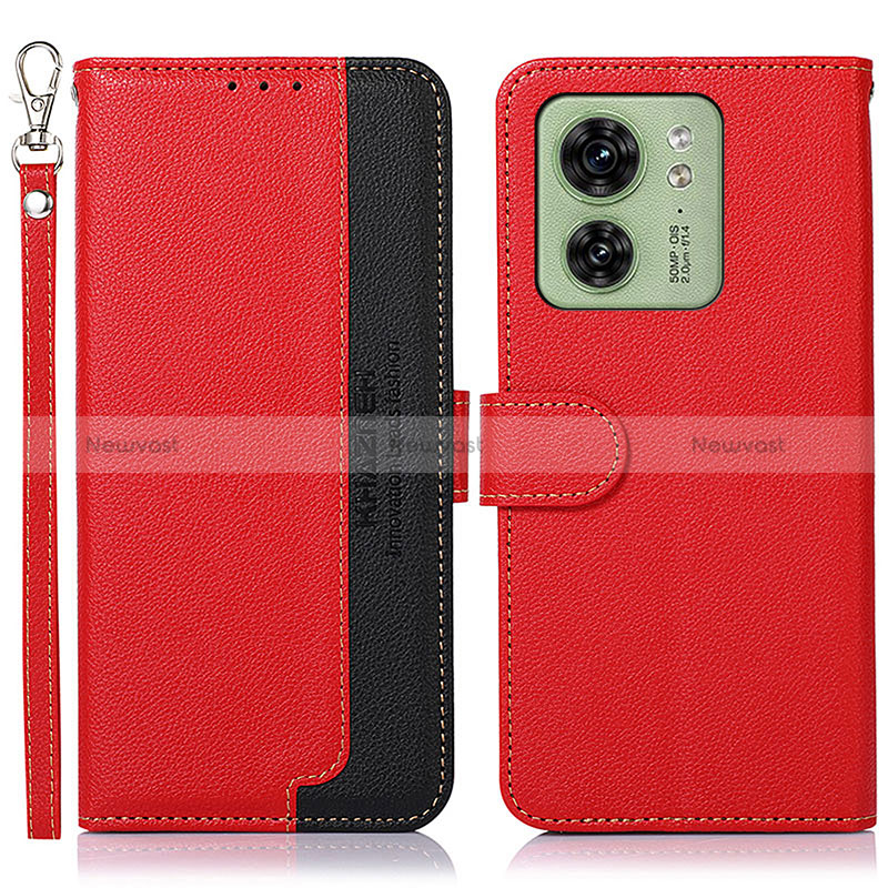 Leather Case Stands Flip Cover Holder A09D for Motorola Moto Edge 40 5G