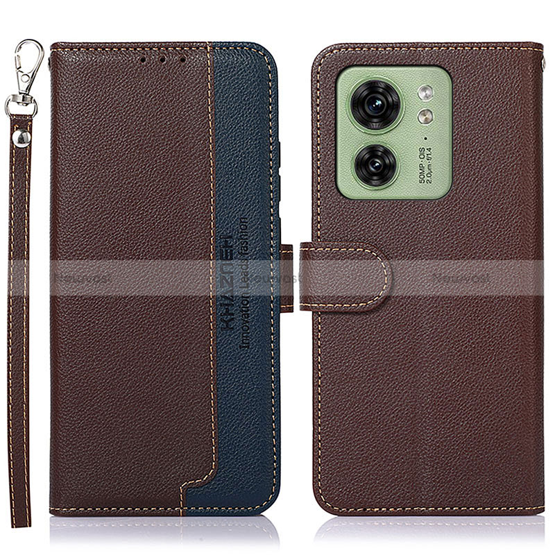 Leather Case Stands Flip Cover Holder A09D for Motorola Moto Edge 40 5G