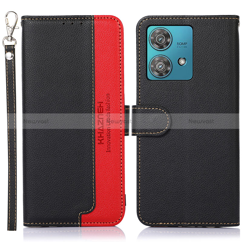 Leather Case Stands Flip Cover Holder A09D for Motorola Moto Edge 40 Neo 5G