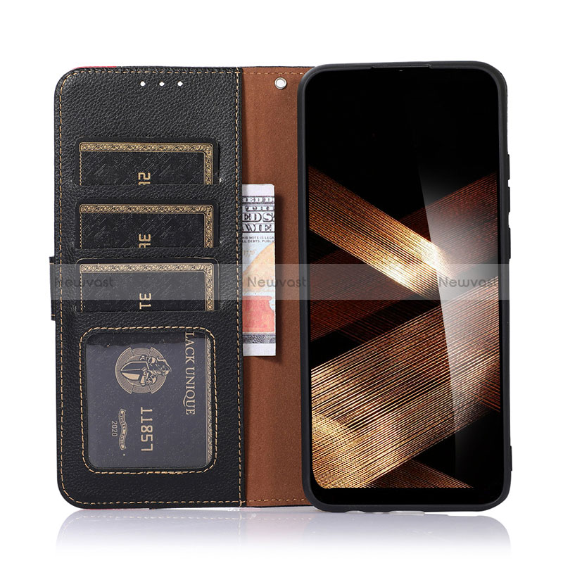 Leather Case Stands Flip Cover Holder A09D for Motorola Moto Edge 40 Neo 5G