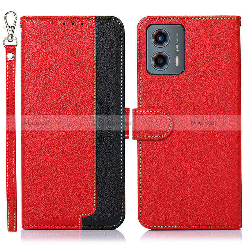 Leather Case Stands Flip Cover Holder A09D for Motorola Moto G 5G (2023)