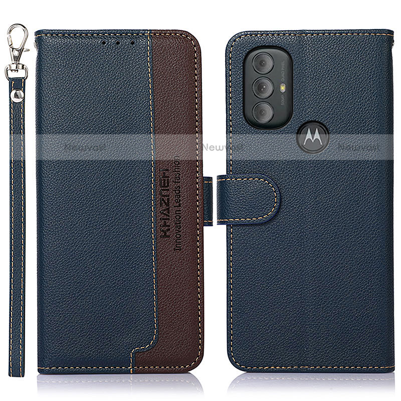 Leather Case Stands Flip Cover Holder A09D for Motorola Moto G Play (2023)