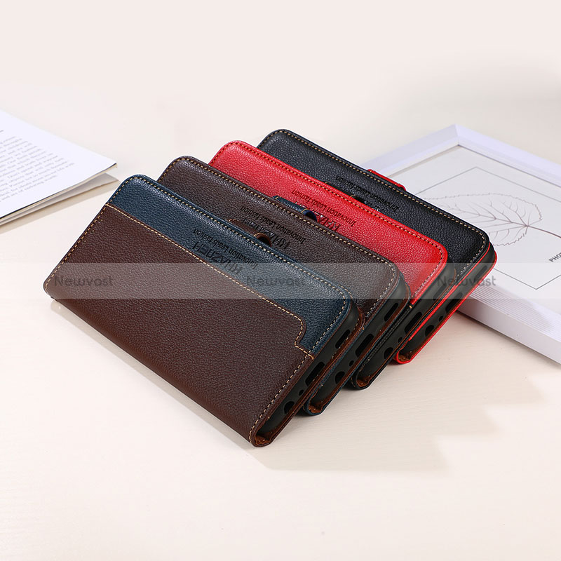 Leather Case Stands Flip Cover Holder A09D for Motorola Moto G14