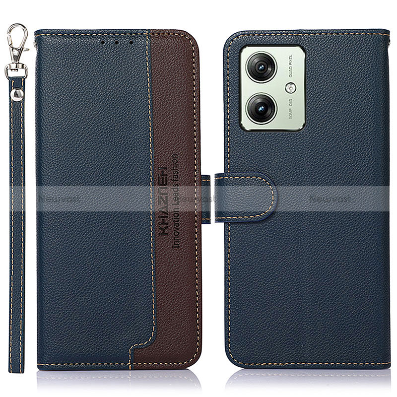 Leather Case Stands Flip Cover Holder A09D for Motorola Moto G54 5G