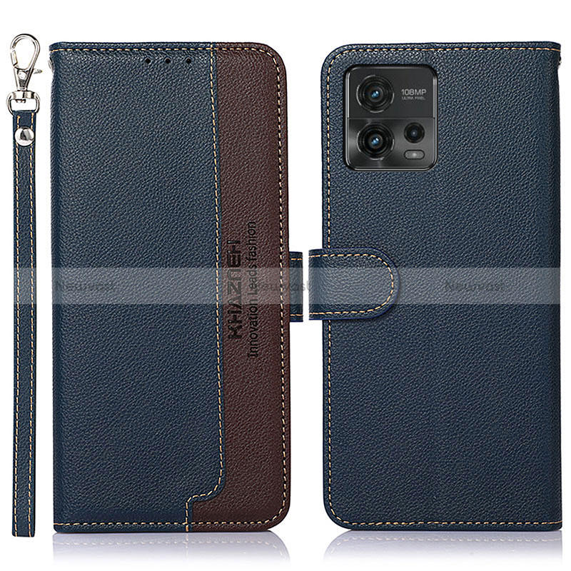 Leather Case Stands Flip Cover Holder A09D for Motorola Moto G72