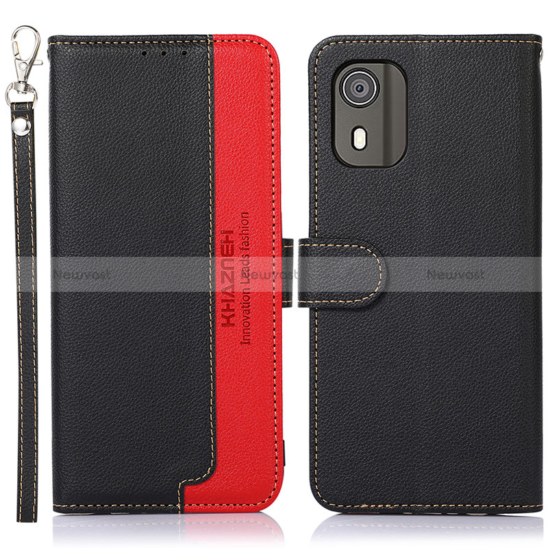 Leather Case Stands Flip Cover Holder A09D for Nokia C02