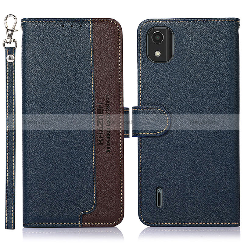 Leather Case Stands Flip Cover Holder A09D for Nokia C2 2nd Edition