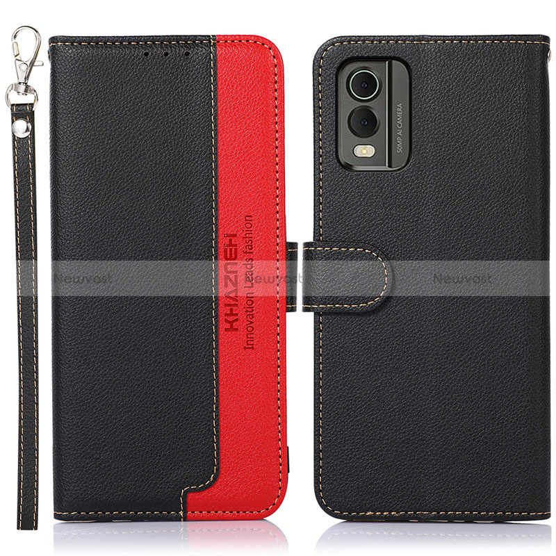 Leather Case Stands Flip Cover Holder A09D for Nokia C32