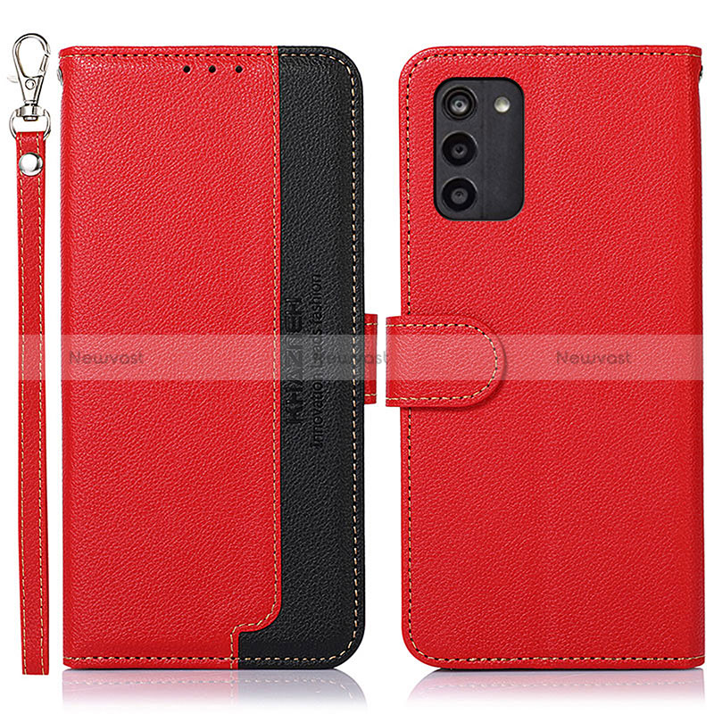 Leather Case Stands Flip Cover Holder A09D for Nokia G100 Red