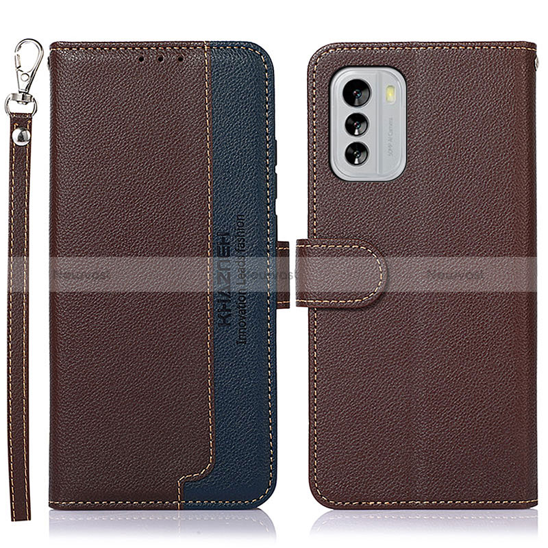 Leather Case Stands Flip Cover Holder A09D for Nokia G60 5G